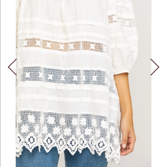 NWT Free People White Sounds of Summer Tunic Top M - Picture 4 of 11